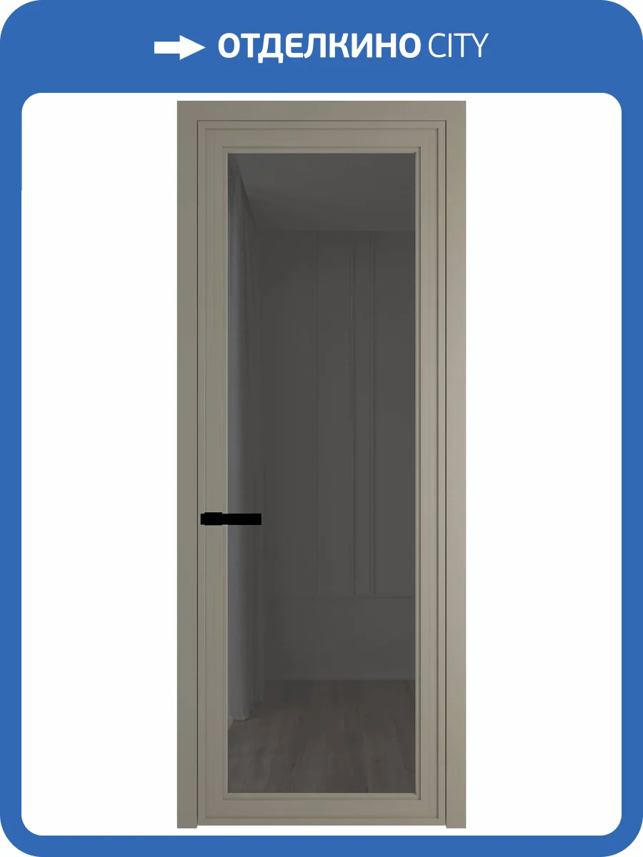 Межкомнатная дверь Profil Doors 1 AGP цвет профиля Никель матовый, стекло безопасное 6 мм тонированное 600x2000 фото 2