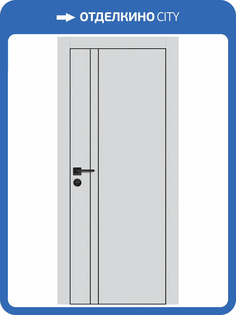 Межкомнатная дверь Profilo Porte PX-20 полотно Агат матовый, кромка AL черная с 4-х сторон, молдинг черный 5 мм 800x2000 фото 2