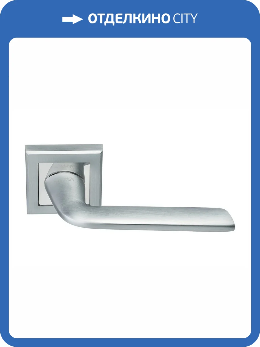 Дверная ручка Rucetti RAP 25-S SC/CP мат.хром/хром фото 3