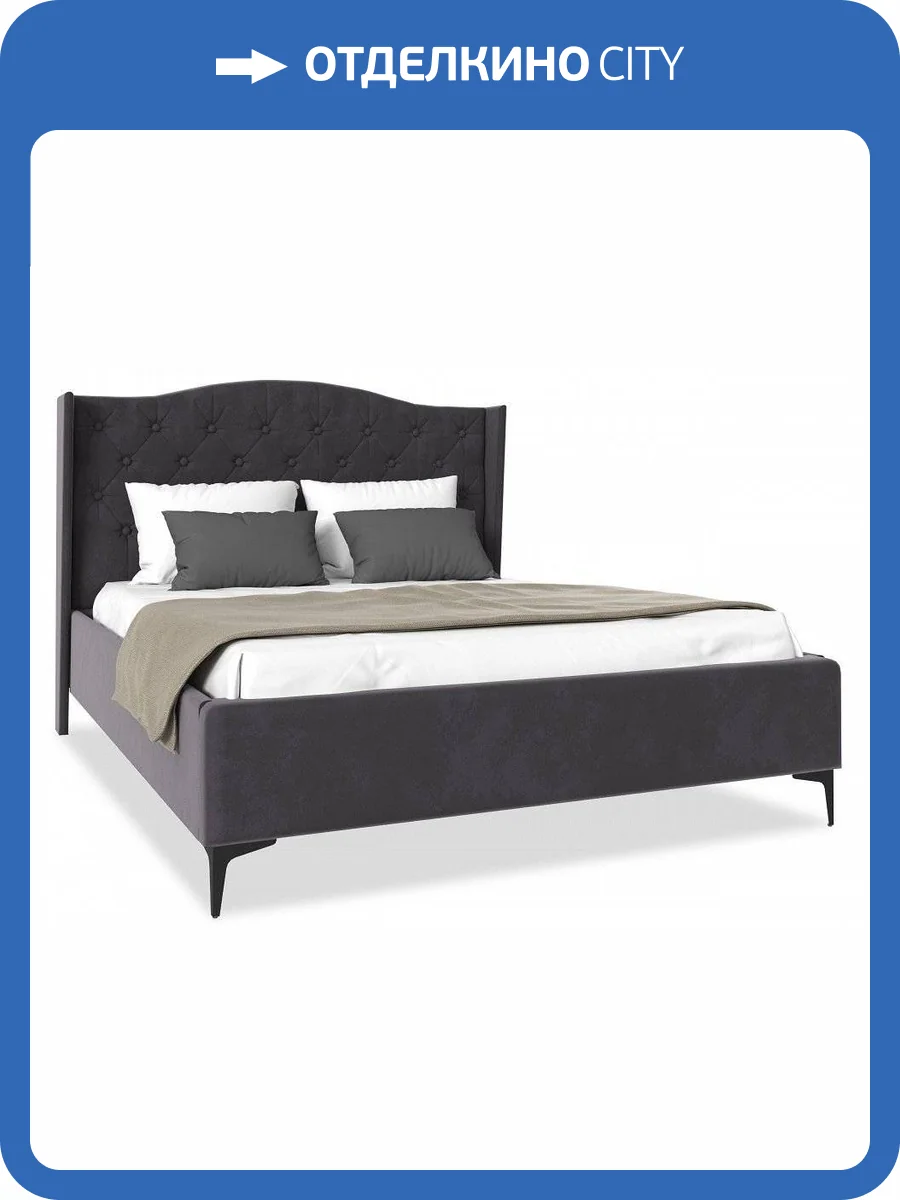 Кровать 1800х2000 НК-Мебель Tango 72306806 Серый 135x201x220.5 фото 2