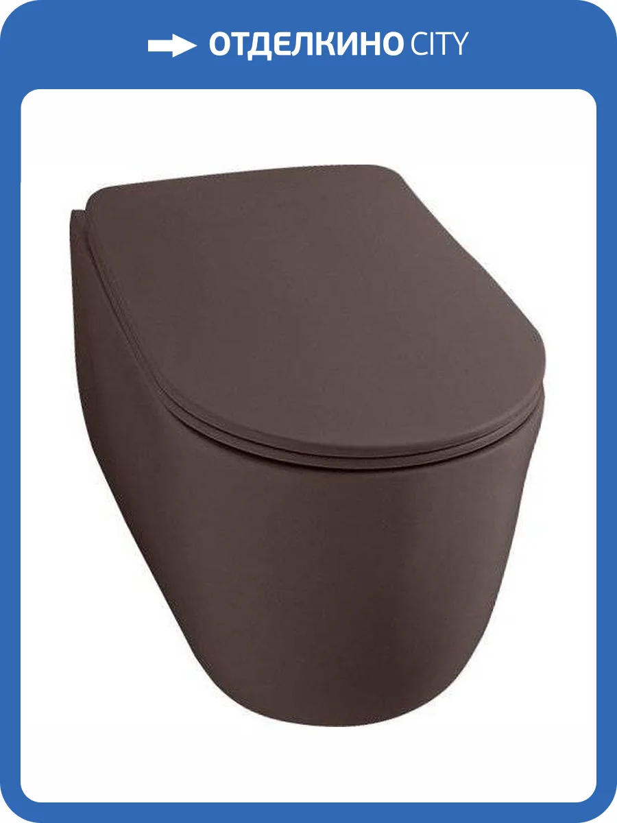 Унитаз подвесной Kerasan Nolita 531475 бургундский матовый фото 6