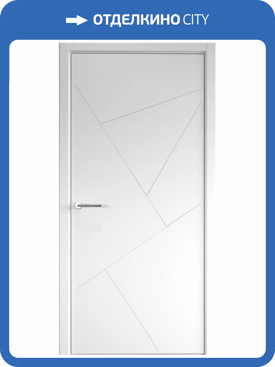 Межкомнатная дверь Albero Геометрия 2 белая эмаль 2000x800 фото 2