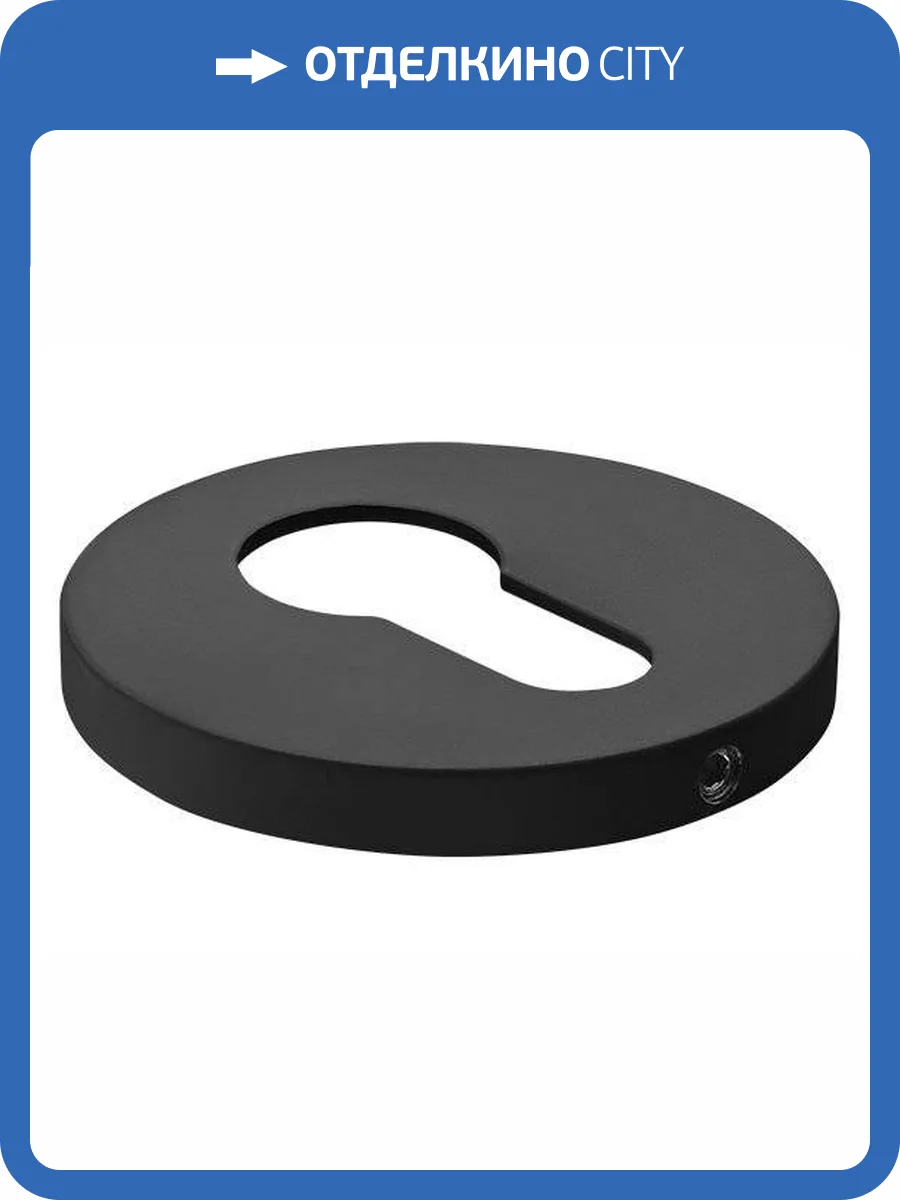 Дверная накладка Morelli MH-KH-R6 BL черный, на круглой розетке 6 мм фото 2