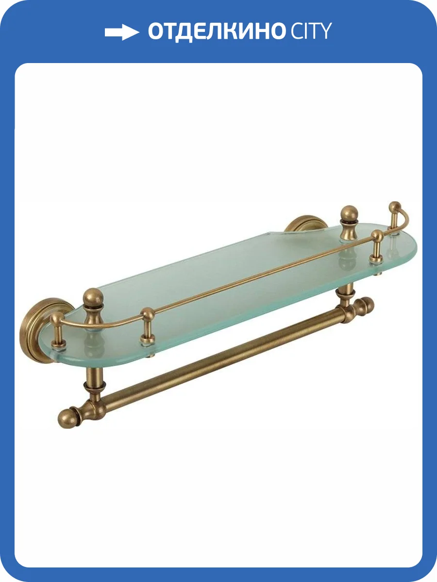 Полка Migliore Mirella 17179 с полотенцедержателем, бронза фото 3