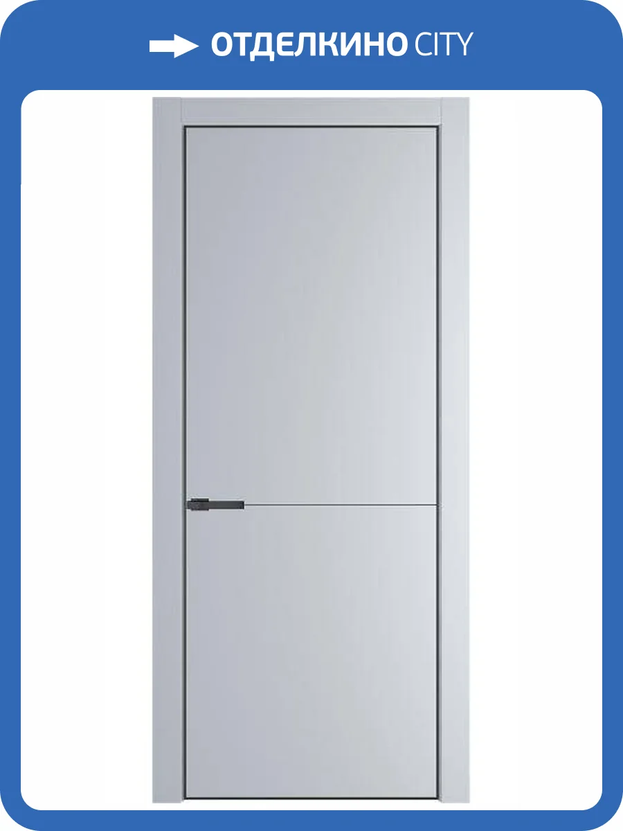 Межкомнатная дверь Profil Doors 16 PA полотно Лайт Грей, профиль серая ночь, алюминиевый молдинг 3мм 600x2000 фото 2
