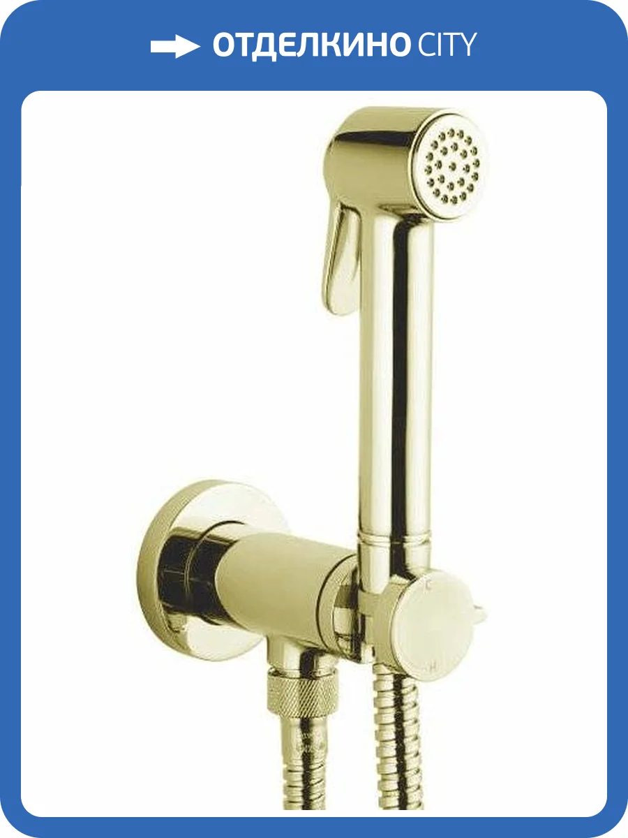 Гигиенический душ Bossini Paloma E37005B.021 Brass Mixer Set, золотой, со смесителем, с внутренней частью фото 4