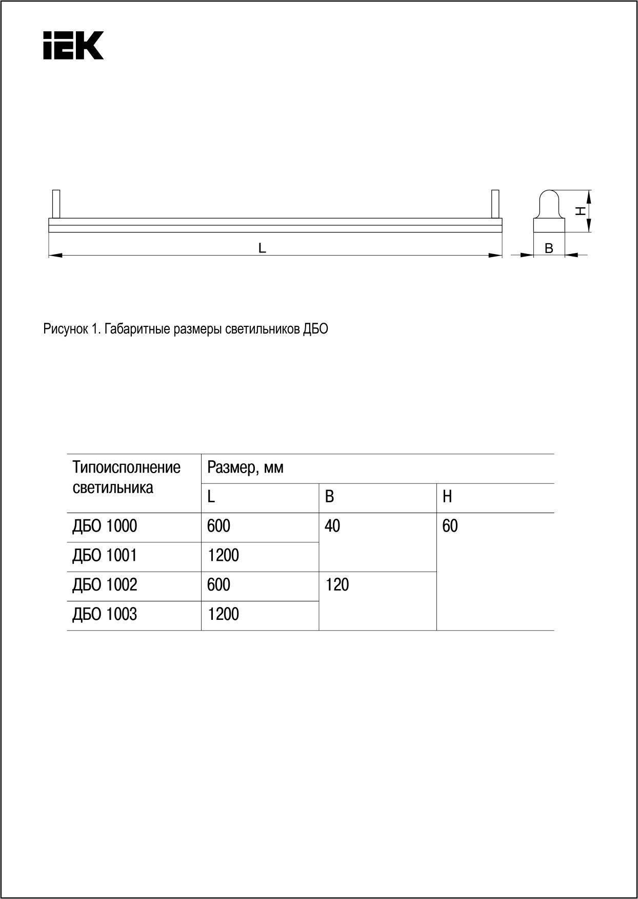 Настенно-потолочный линейный светильник IEK ДБО 1002 LDBO0-1002-01-060-K01 фото 6