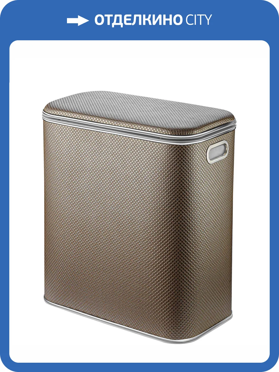 Корзина для белья Geralis RBH-M темная, хром, малая фото 6