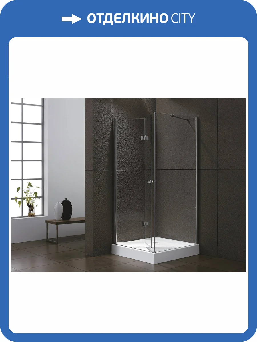 Душевой уголок Cezares ELENA-W-ASH-1-100/90-C-Cr профиль хром, стекло прозрачное, 100x90x195 фото 4