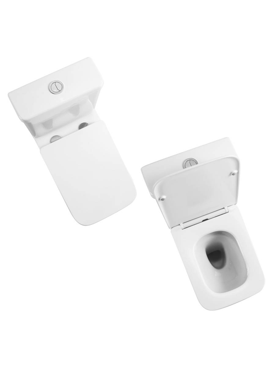 Унитаз-компакт Watersense Nancy Vortex W00750 безободковый, сиденье микролифт фото 2