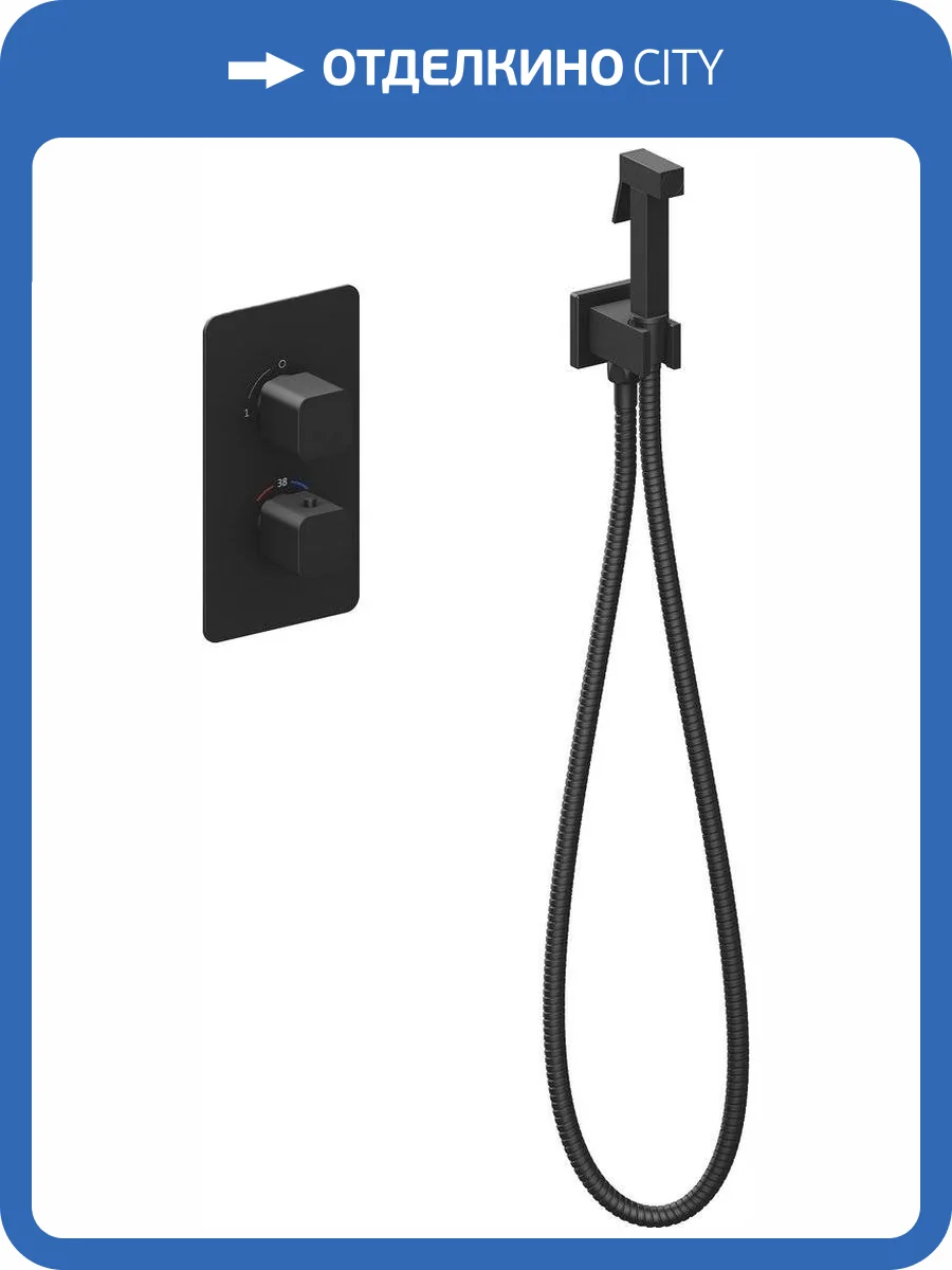 Гигиенический душ Timo Petruma 5089/03SM черный, со смесителем, с внутренней частью фото 4