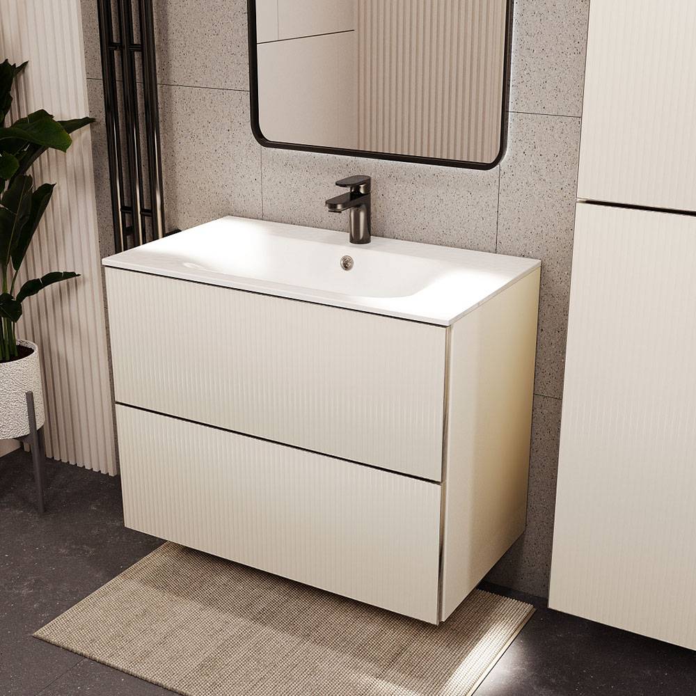 Тумба с раковиной Terminus Euromix EUR10802900101OSL айвори, 80x62