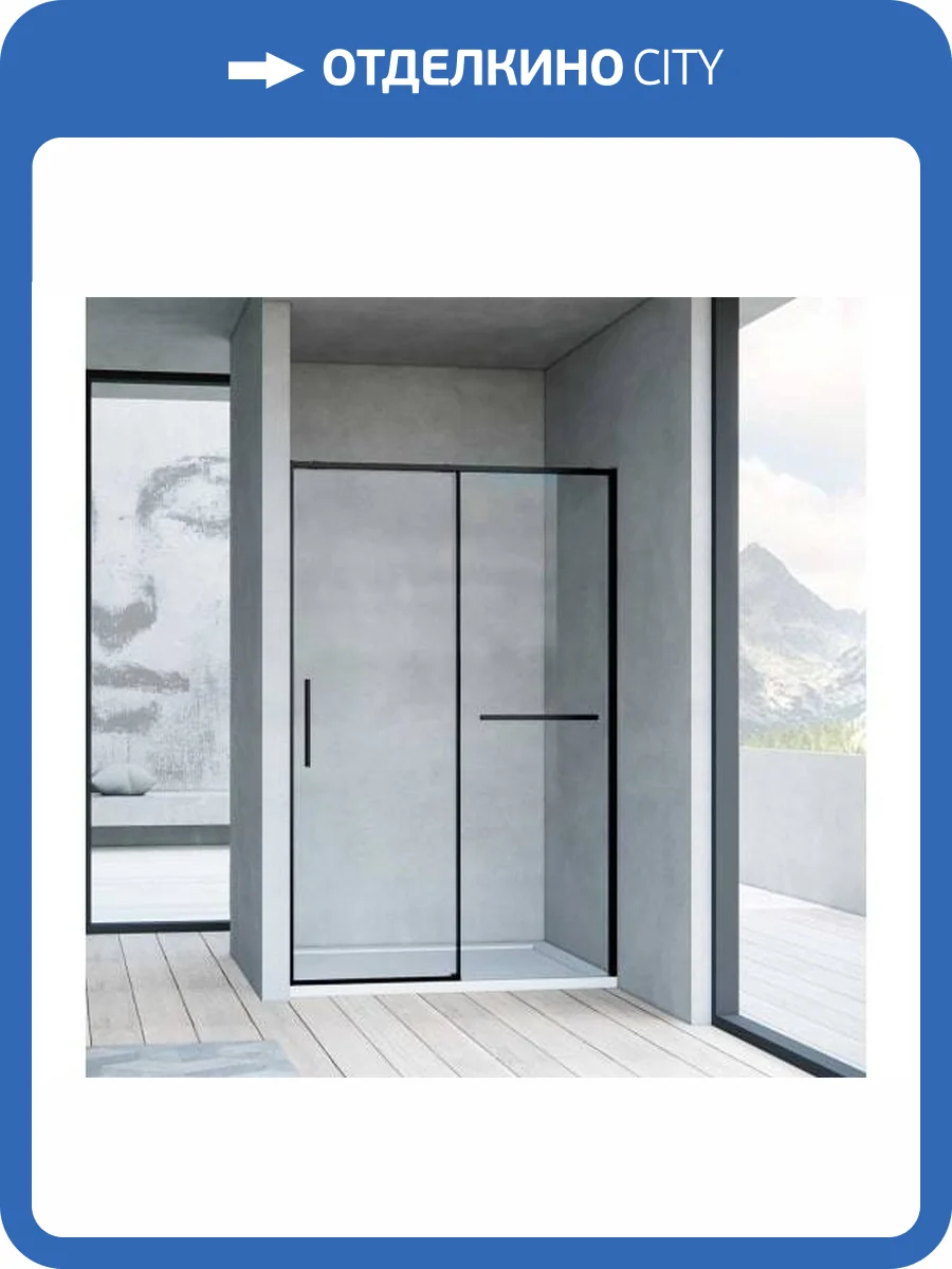 Душевая дверь Vincea Slim Soft VDS-1SS130CLB черный, стекло прозрачное фото 2