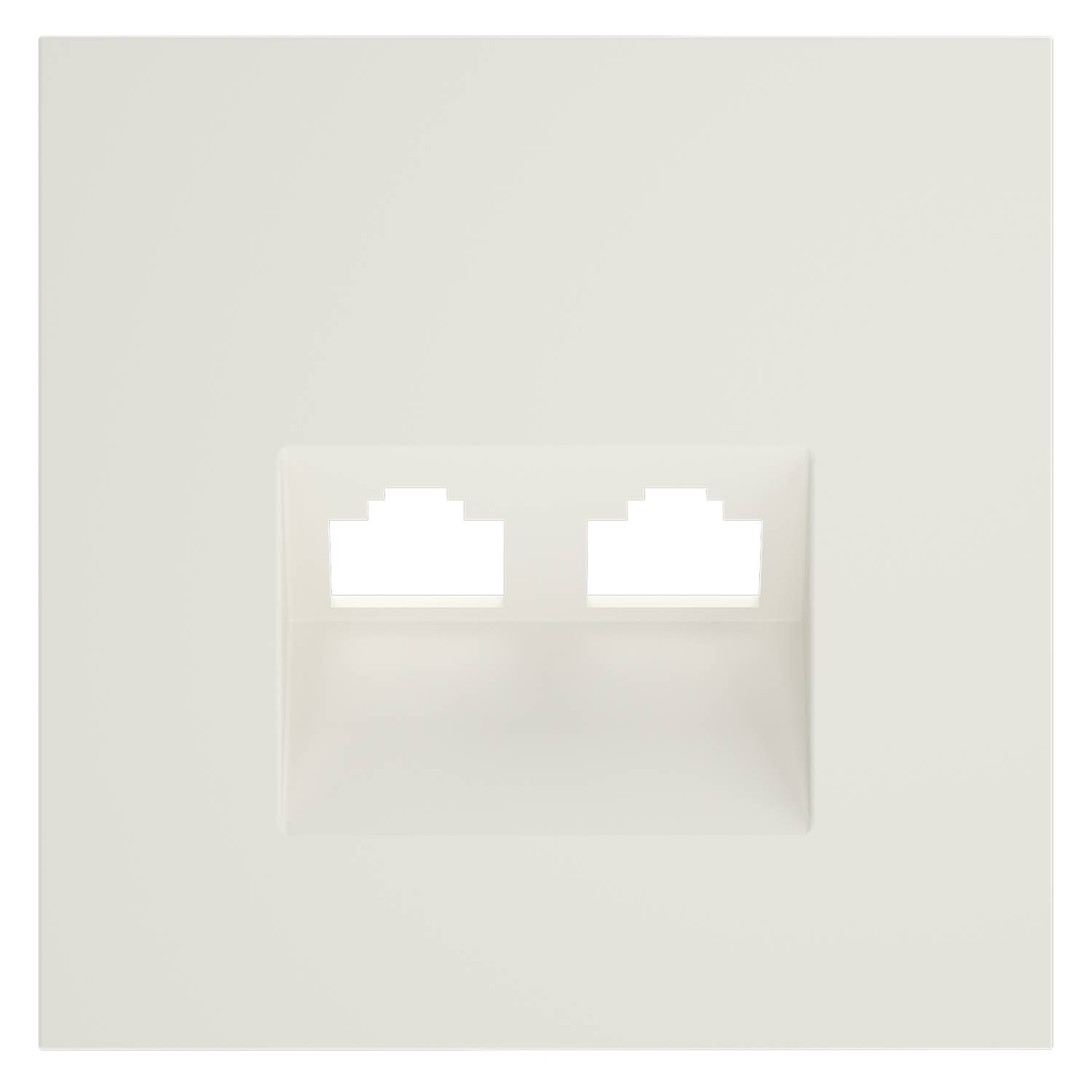 Лицевая панель для двойной компьютерной розетки RJ-45 Voltum S70 VLS001413 хлопок фото 2