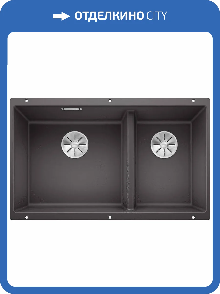 Мойка кухонная Blanco Subline 430/270-U 523152 темная скала фото 5