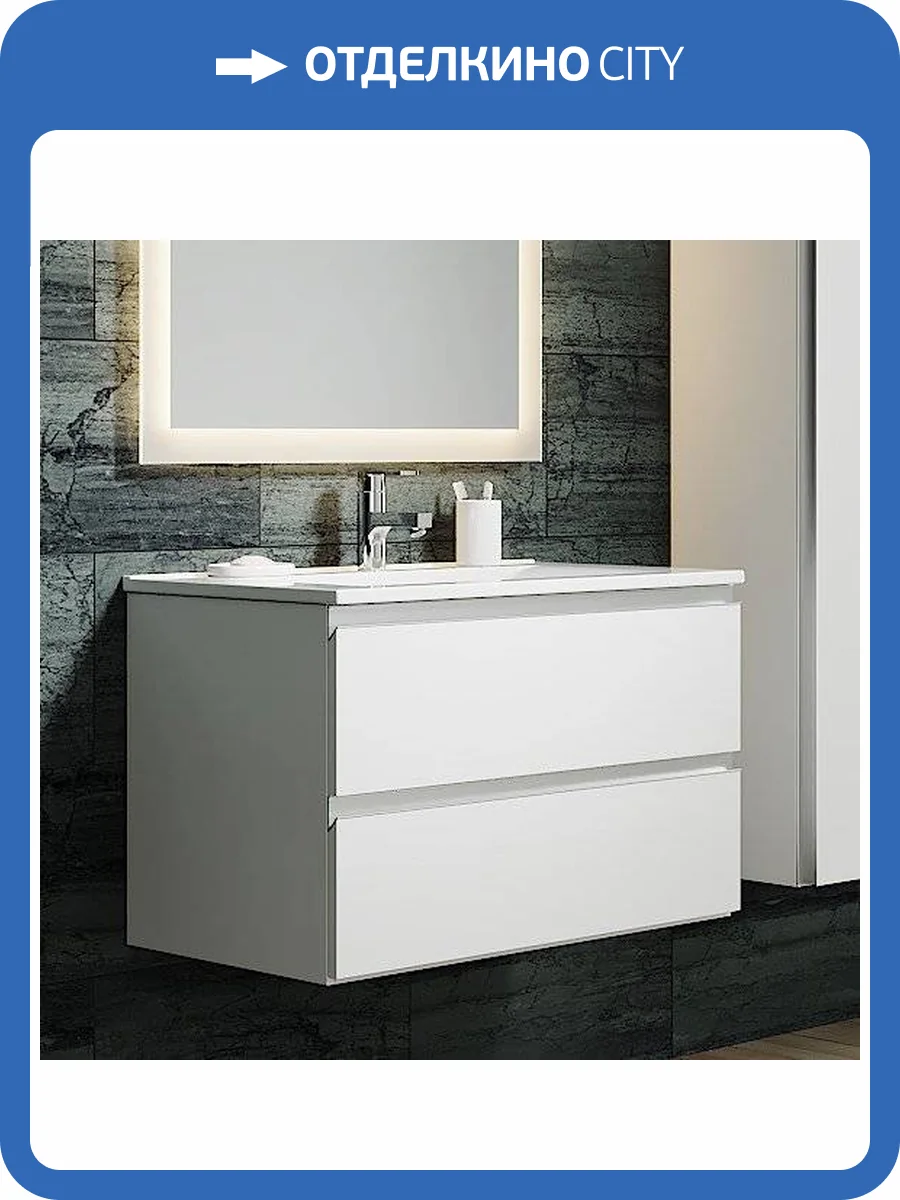 Тумба с раковиной Sanvit Авеню 2 80, белая фото 6