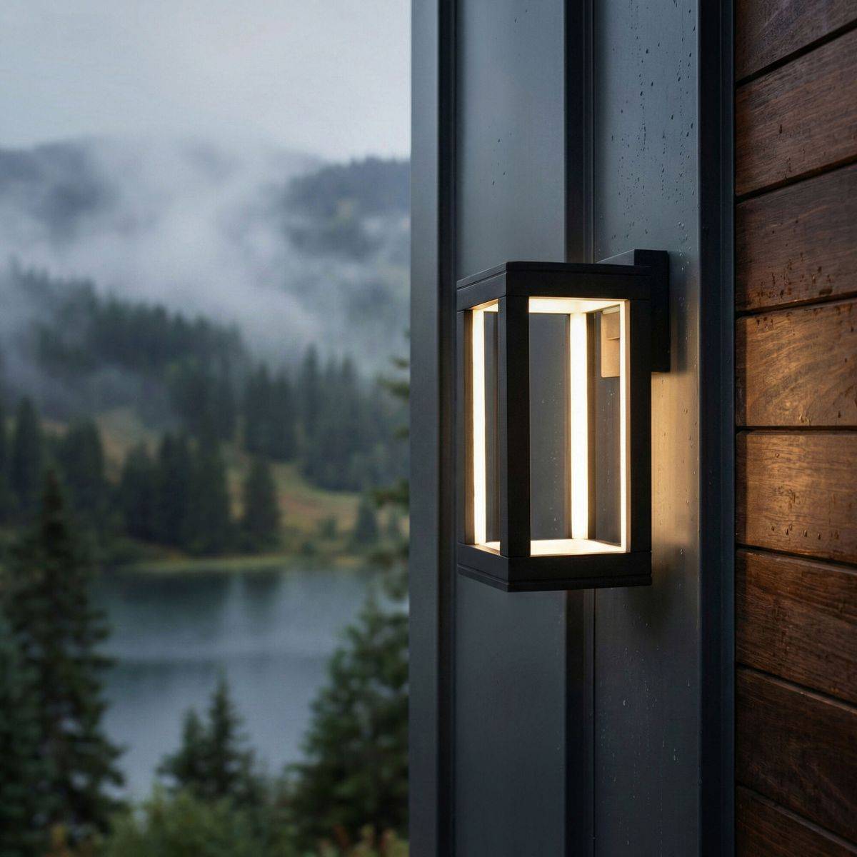 Уличный настенный светодиодный светильник Elektrostandard Frame 1527 TECHNO LED Frame 3000K черный фото 3