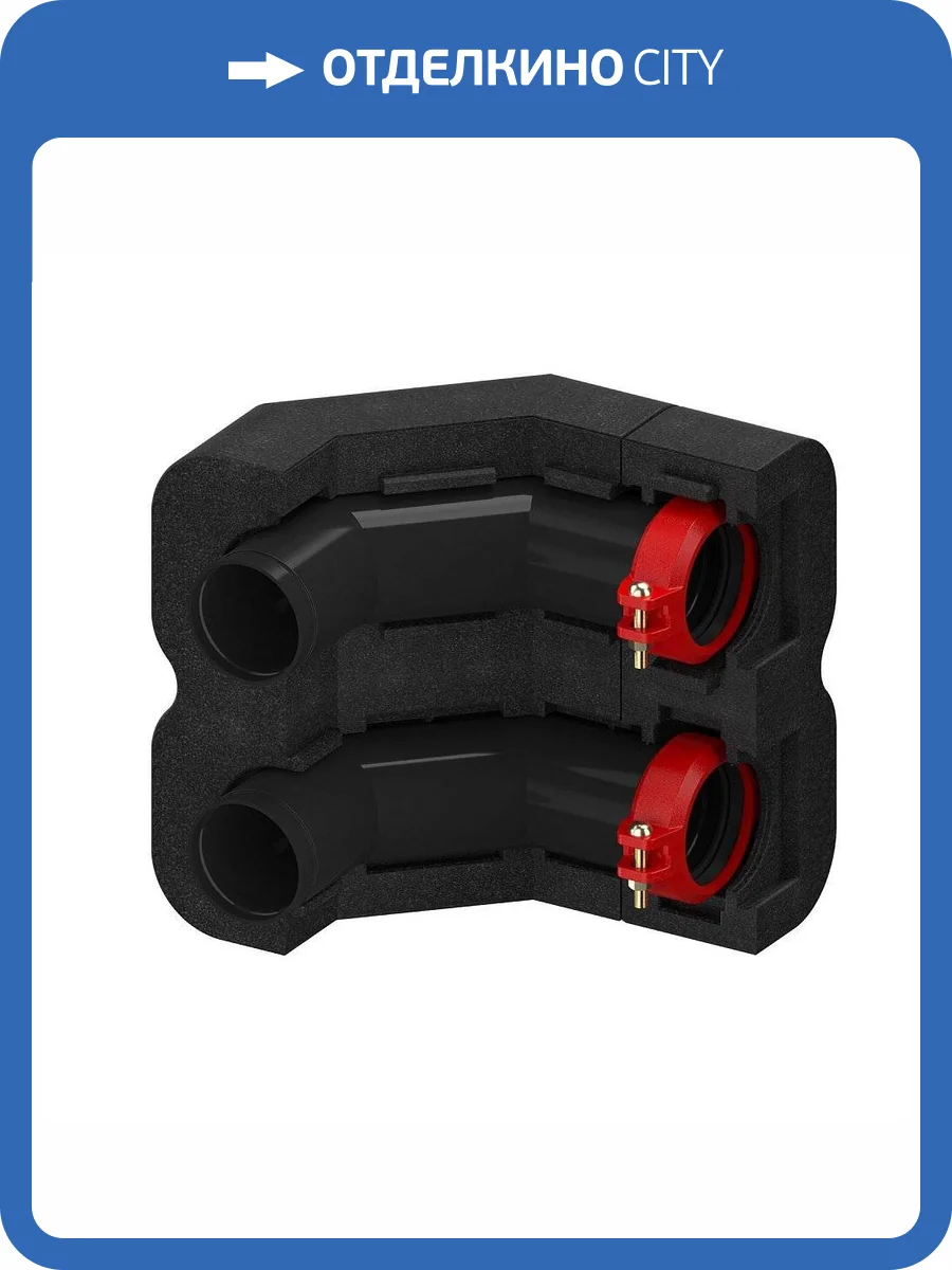 Комплект углового соединения Meibes Ду 100 в изоляции фото 2