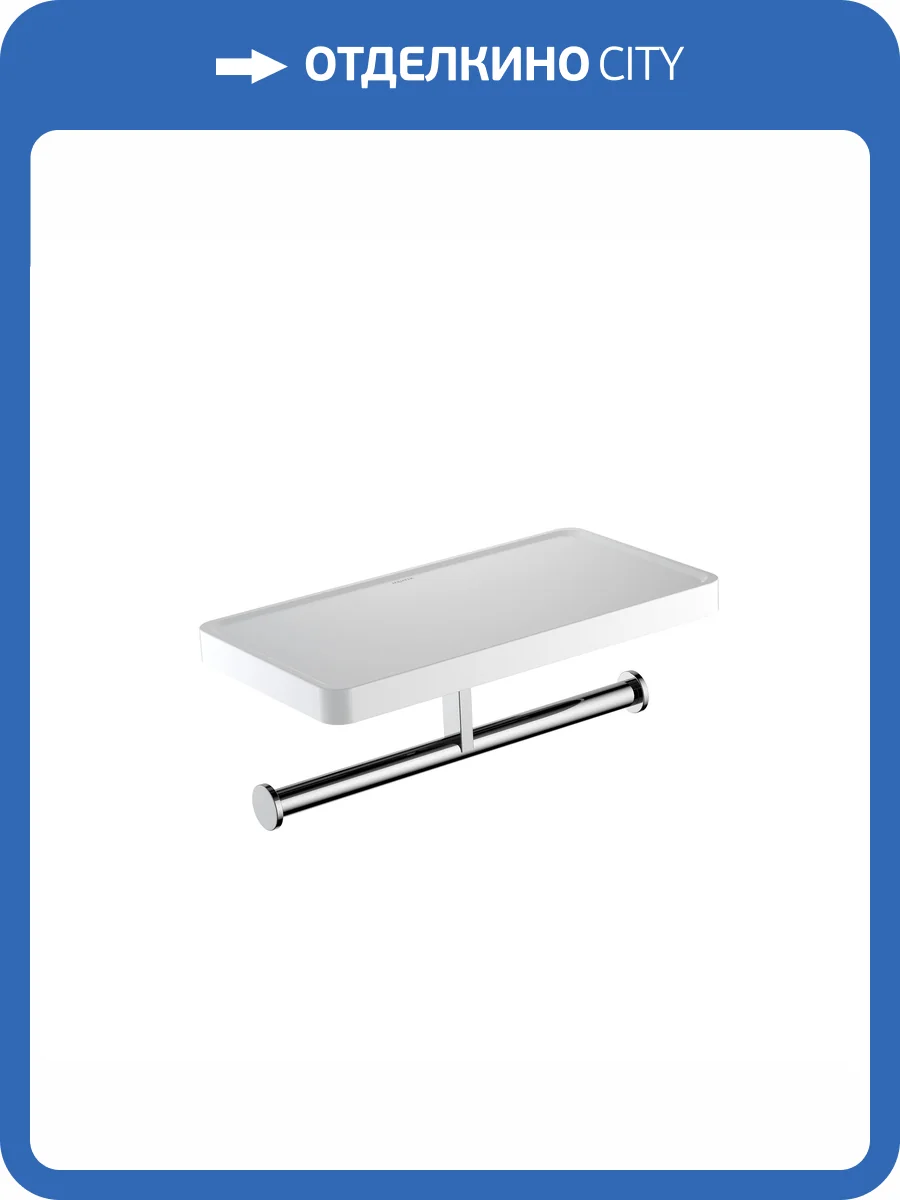 Держатель туалетной бумаги Aquatek Европа AQ4919CR двойной с полкой, хром фото 9