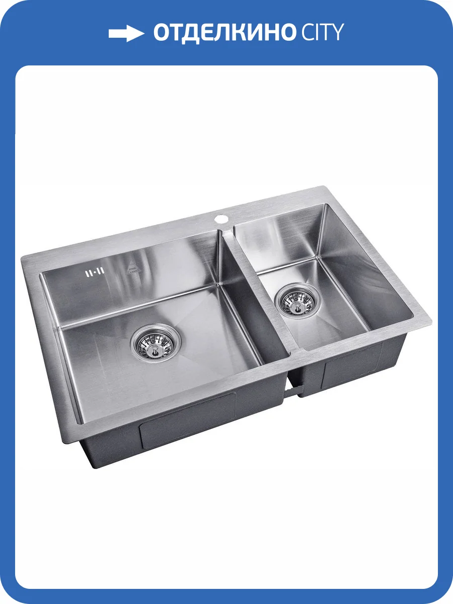 Мойка кухонная ZorG Steel Hammer SH 78-2-51-L сталь фото 3