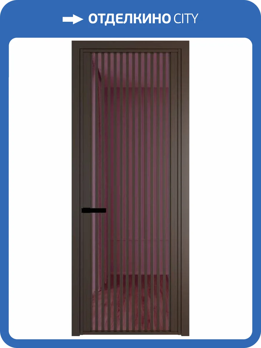 Межкомнатная дверь Profil Doors 3 AGP цвет профиля Деорэ, стекло безопасное 6 мм фиолетовое шпион 700x2000 фото 2