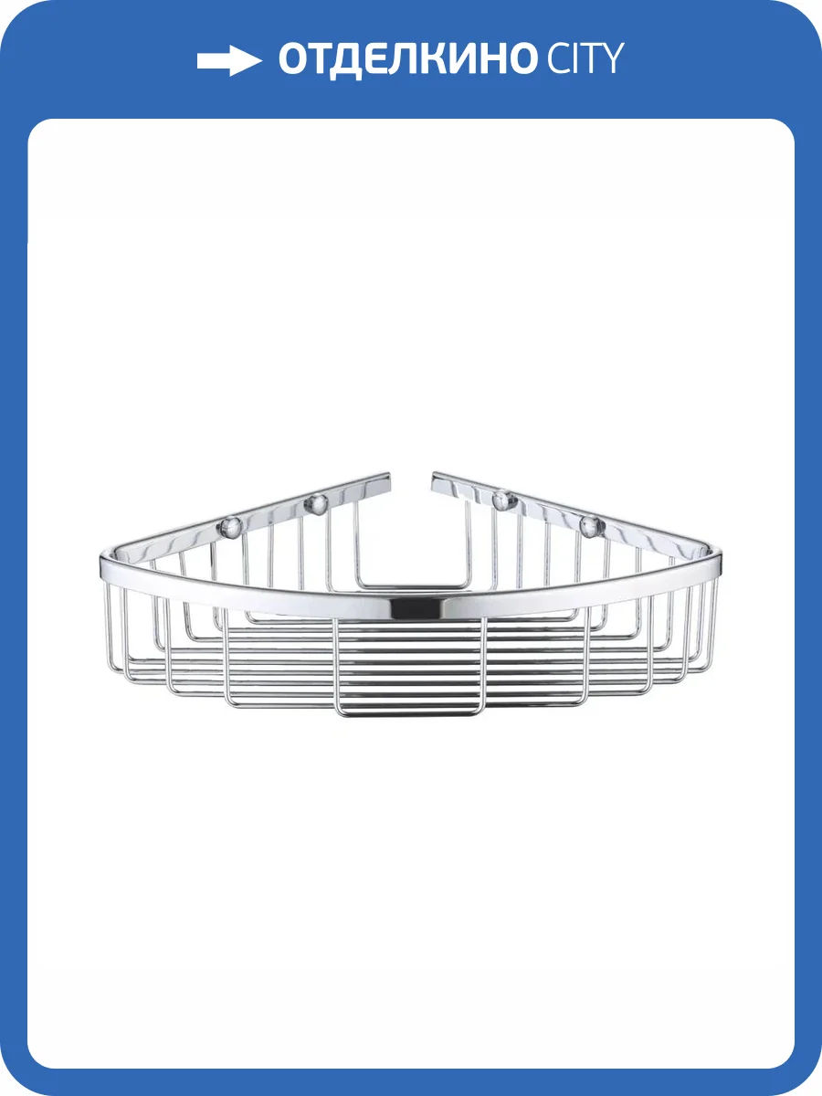 Полка Rose RW11 металлическая, угловая, хром фото 3