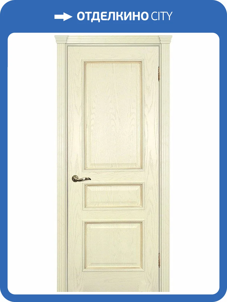 Межкомнатная дверь шпон Текона ФРЕЙМ 03, глухая, ясень бисквит, патина карамель 800x2000 фото 2