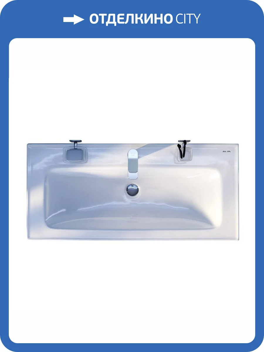 Раковина Am.Pm X-Joy M85AWCC1002WG64 100 см, белая глянцевая фото 4