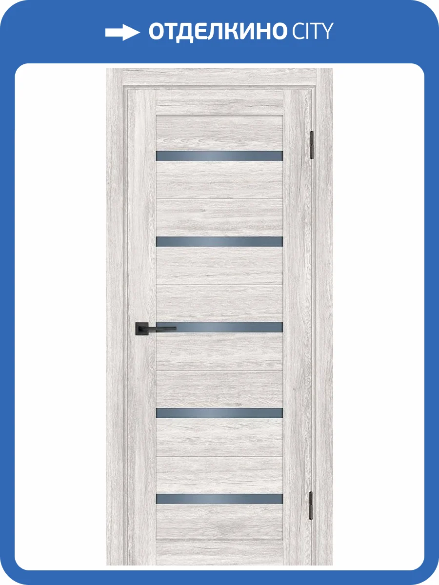 Межкомнатная дверь Profilo Porte PSL-7 полотно Сан-ремо крем, стекло графит сатинат 600x2000 фото 2