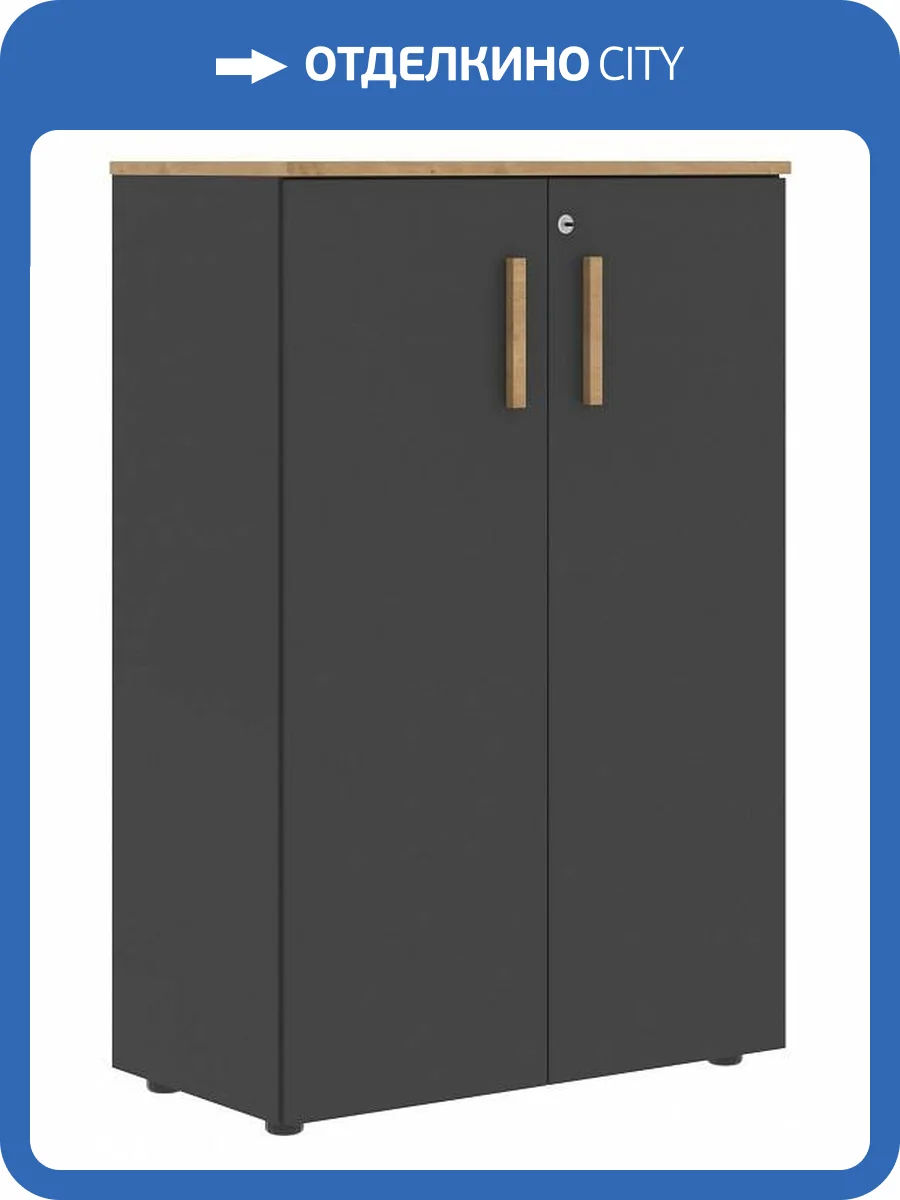 Тумба Skyland Forta 00-07090388 Черный графит/Дуб Гамильтон фото 2