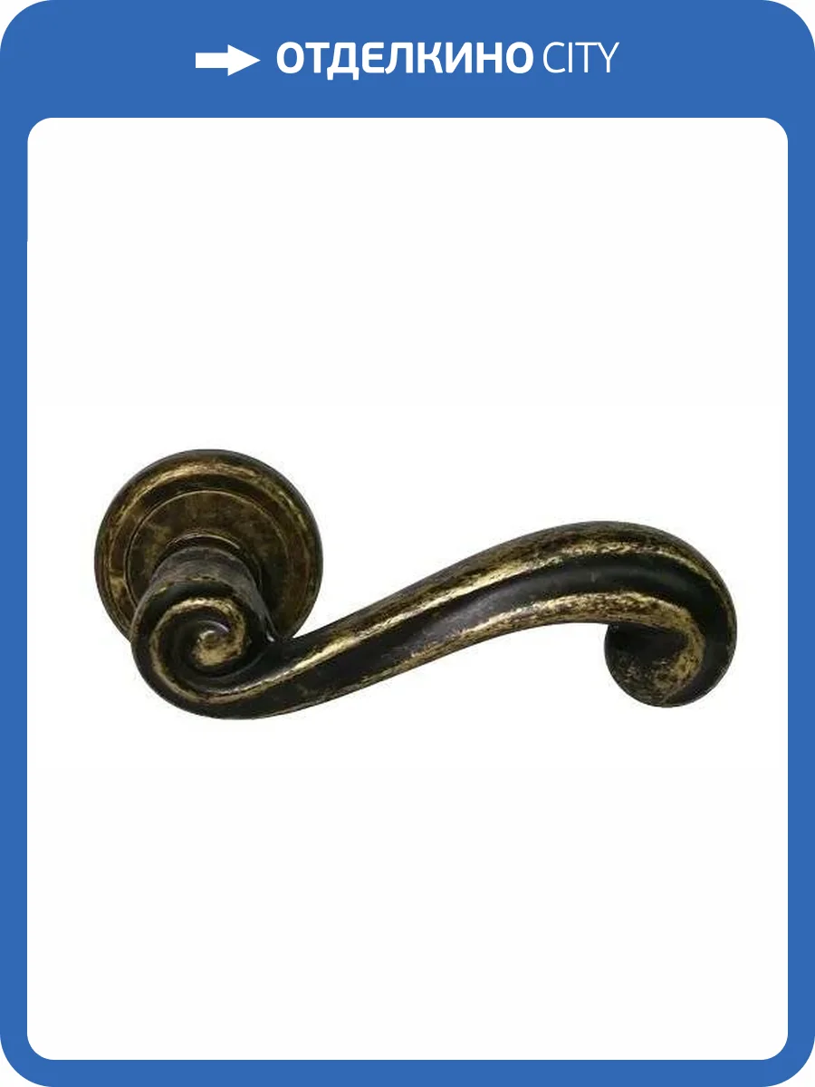 Дверная ручка Morelli PLAZA CC-1 OBA античная бронза, раздельная на круглой розетке фото 5