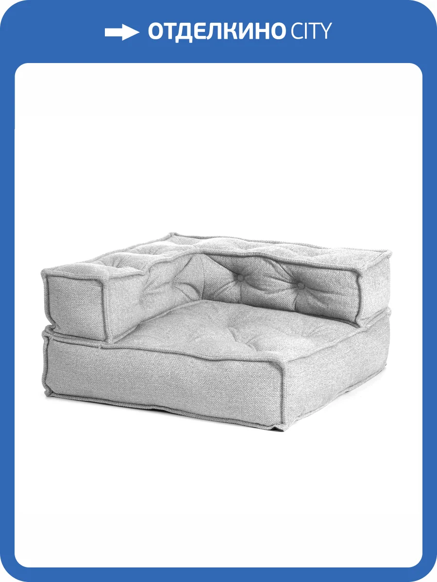 Модуль мягкий Tetchair Miracle 25336 VT shape silver велюр, букле, угловой фото 19