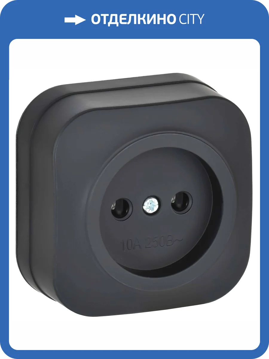 Розетка 1-местная IEK Glory ERH10-K02M-10 черный матовый фото 3