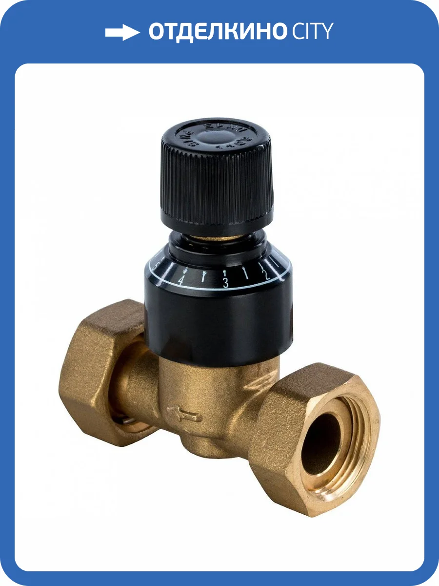 Дифференциальный клапан Stout балансирования by-pass G 3/4 соединение (0,2-2,5), SDG-0019-000005 фото 2