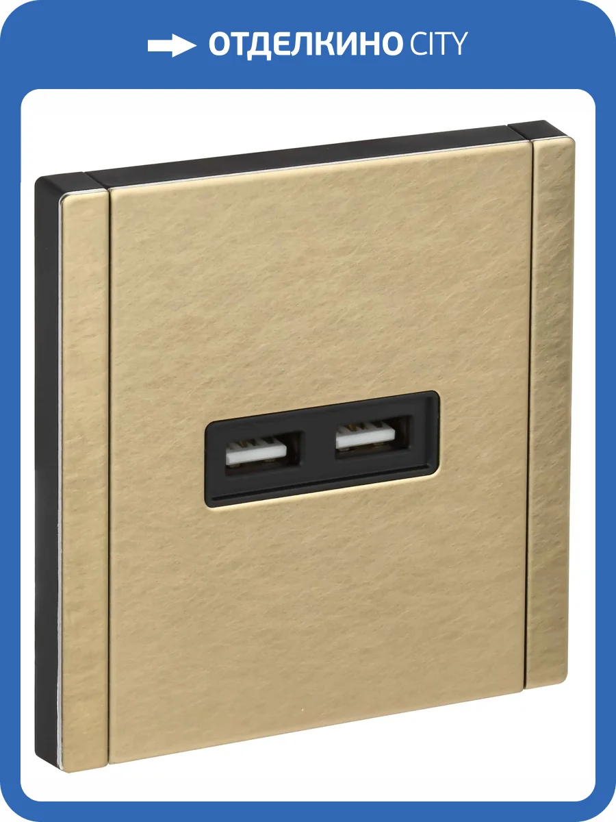 Розетка USB type A+A IEK Forte&Piano FP-U21-D31-M-K37 шампань фото 7