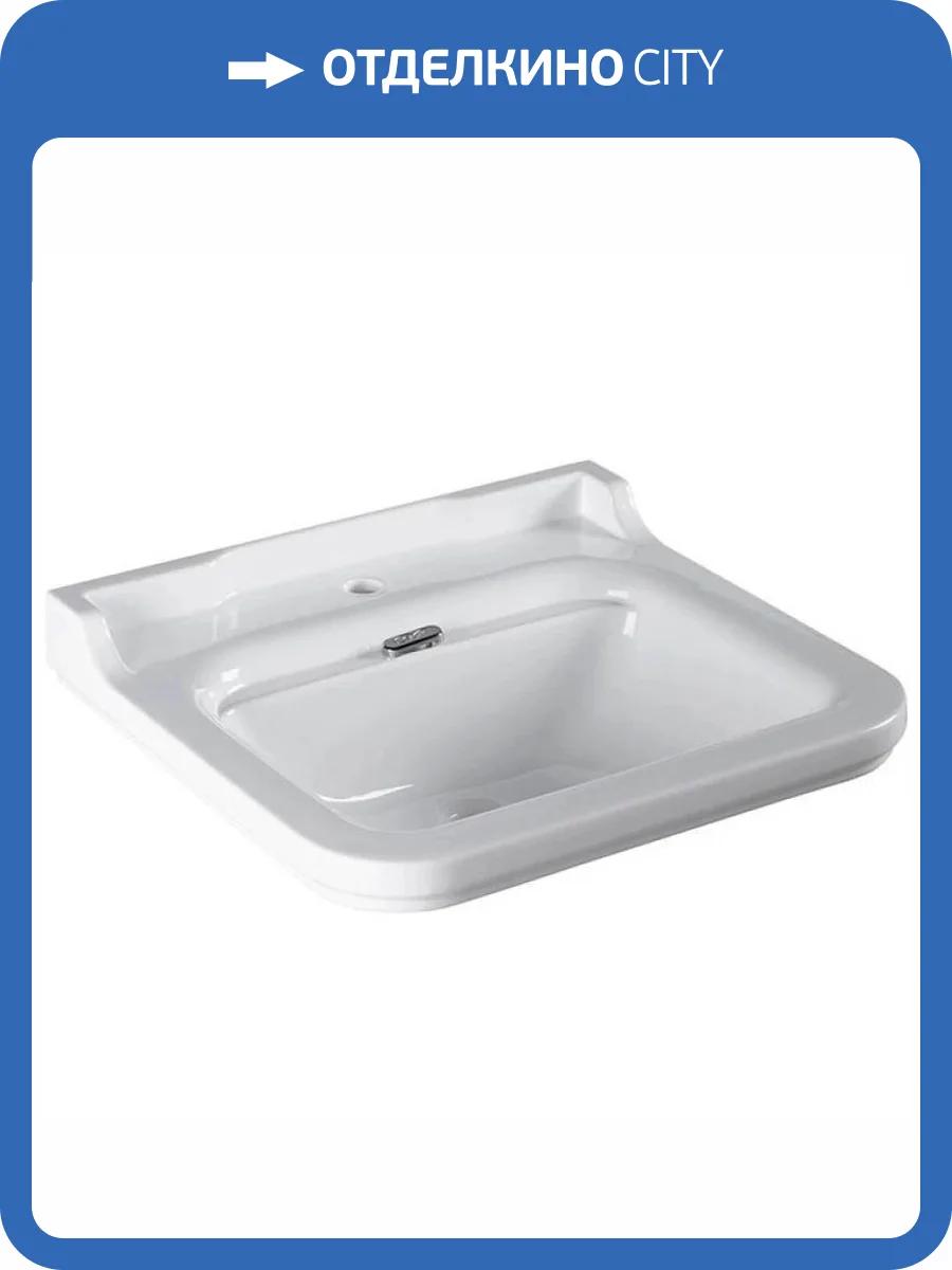 Раковина Kerasan Waldorf 4140K1bi/cr*1 подвесная, 60 см фото 5