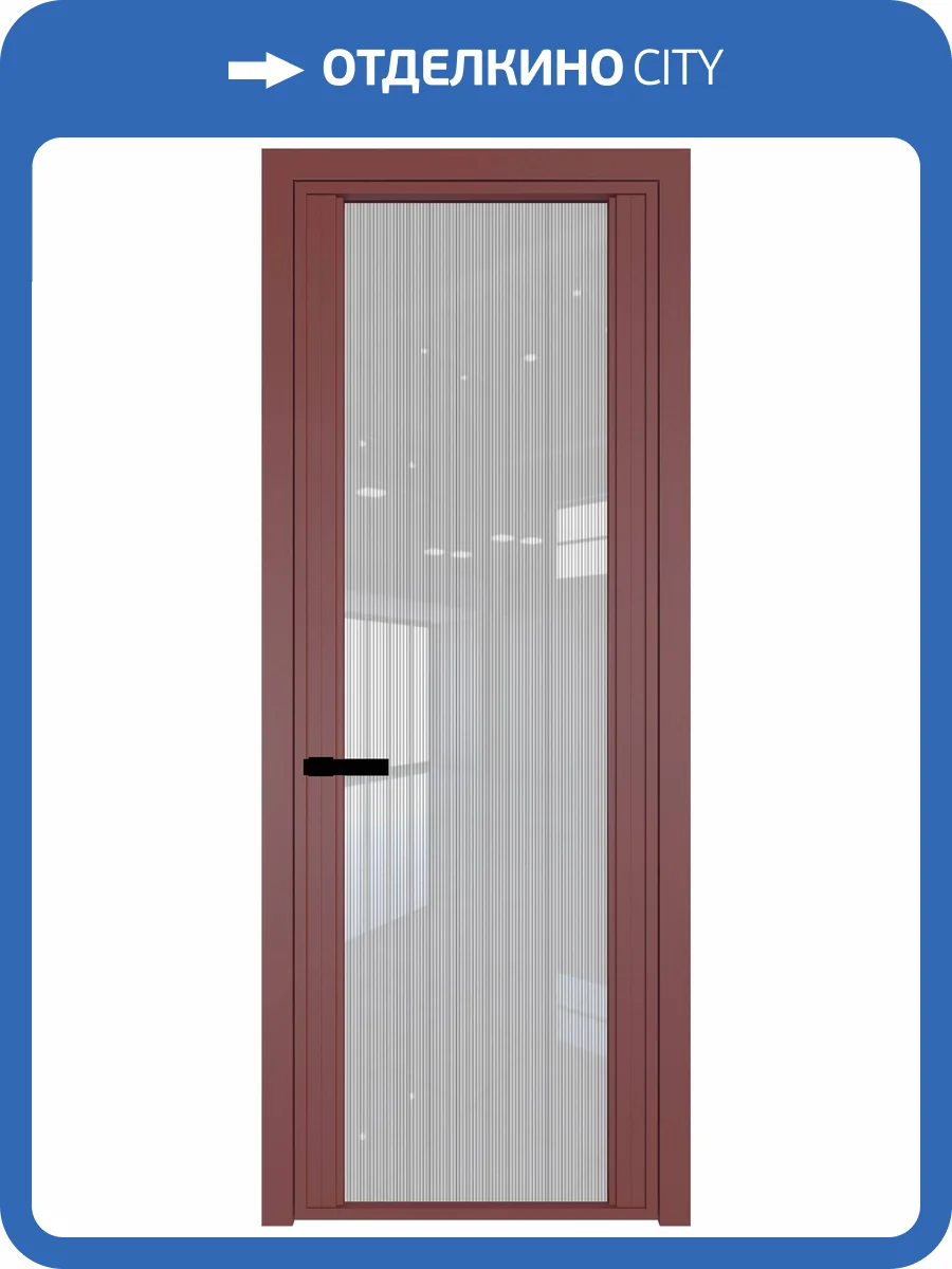 Межкомнатная дверь Profil Doors 2 AGP цвет профиля Красный антрацит, стекло безопасное 6 мм страйп 700x2000 фото 2