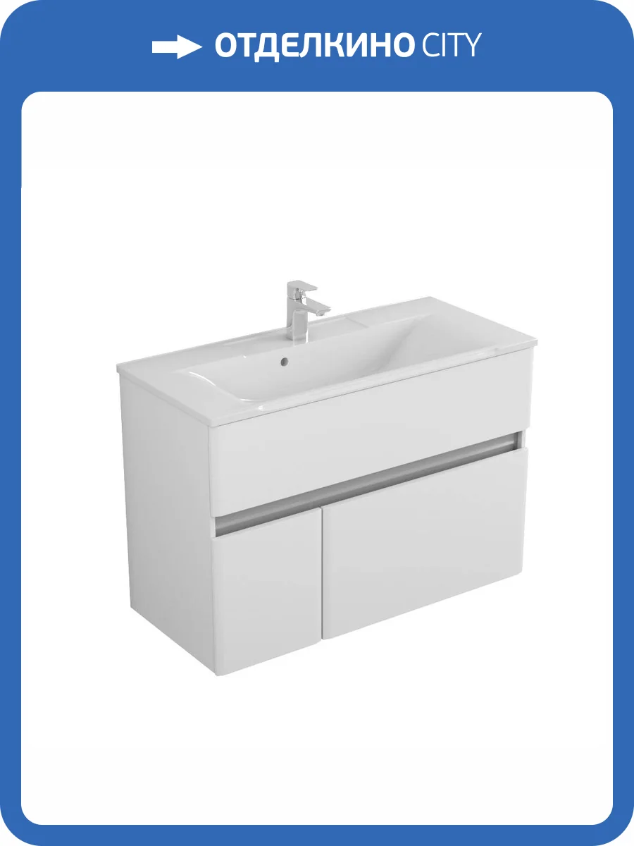Тумба с раковиной Veneciana Adel 100 510004 белый глянец фото 5