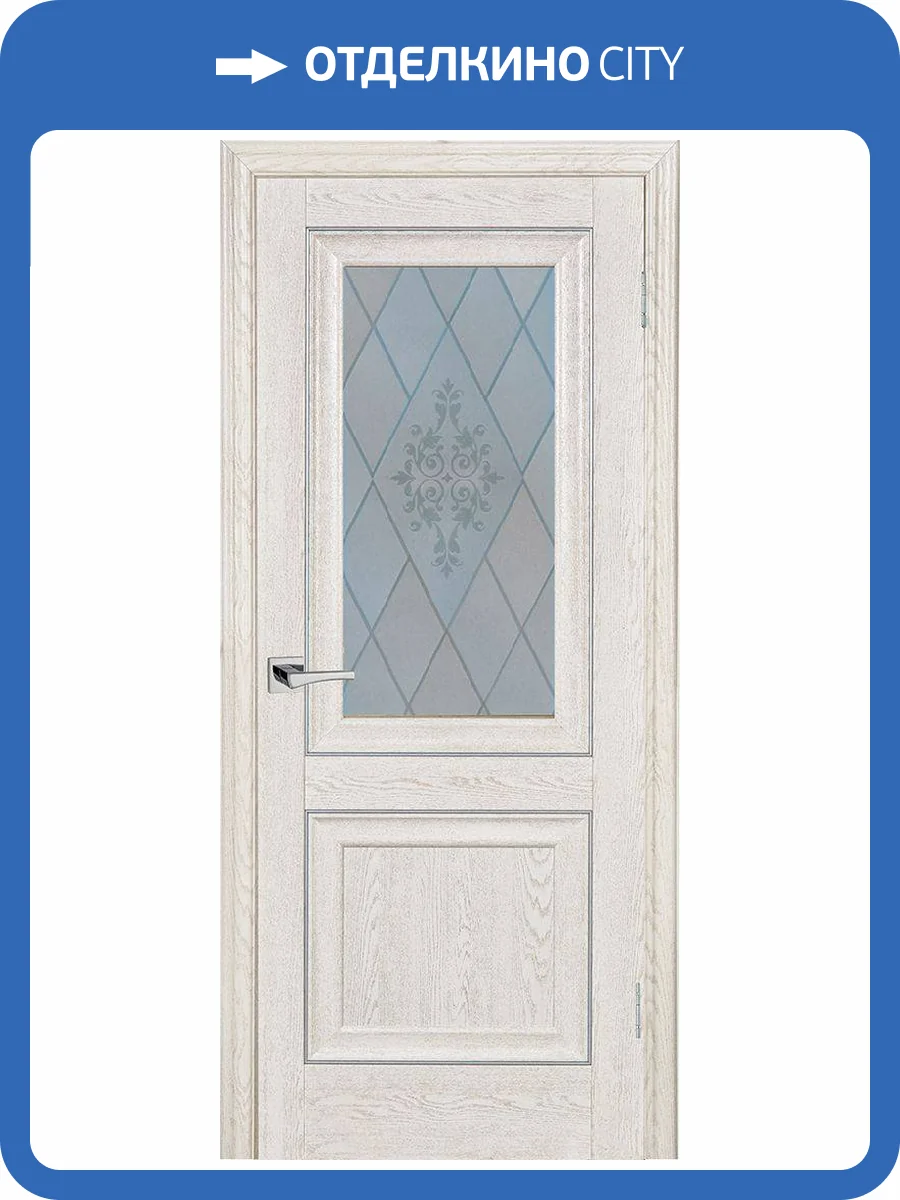 Межкомнатная дверь Profilo Porte экошпон PSB-27, остеклённая, дуб гарвард кремовый 900x2000 фото 2