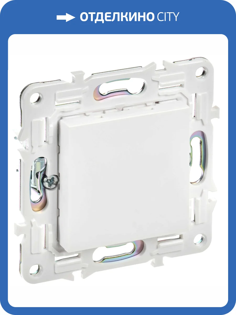 Заглушка с суппортом IEK Skandy SK-PL10-K01 арктический белый фото 3