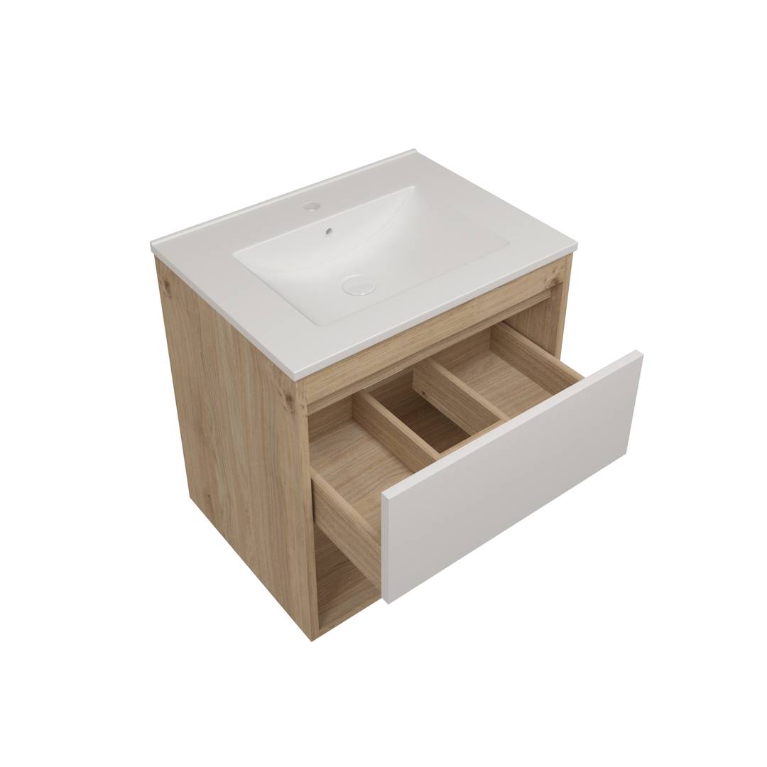 Тумба под раковину Watersense Nancy W00887 дуб, 60 см фото 2