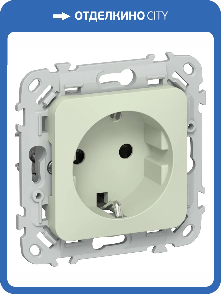 Розетка 1-местная с заземлением и шторками IEK Flite FI-R14-16-K92 панг фото 2
