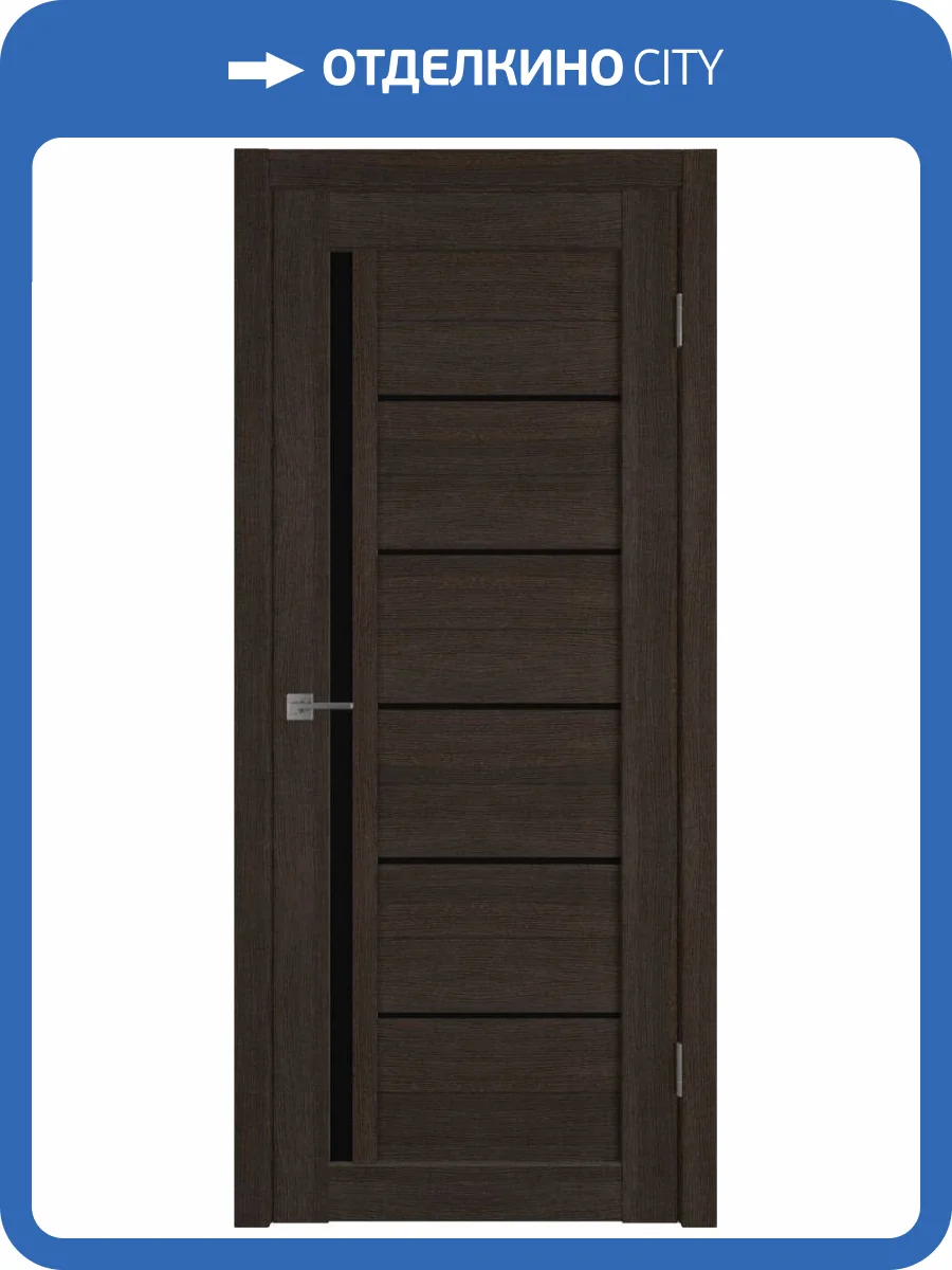 Межкомнатная дверь Владимирская Фабрика Дверей Atum 1 Wenge стекло Black Gloss 800x2000 фото 2