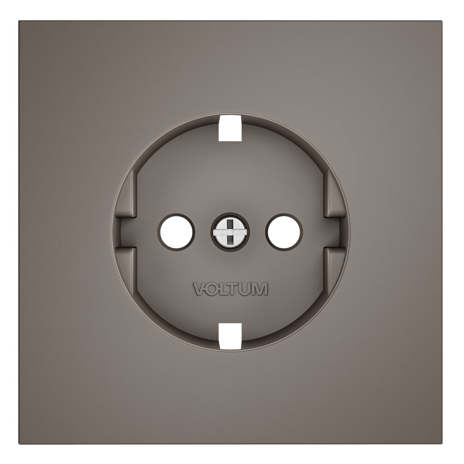 Лицевая панель для розетки с заземлением Voltum S70 VLS000614 капучино фото 2