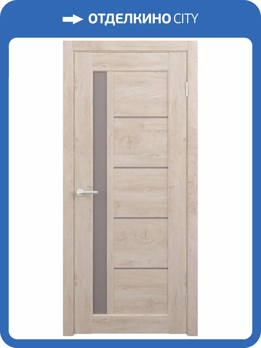 Межкомнатная дверь Albero CPL Мехико остеклённая дуб золотистый стекло бронза 600x2000 фото 2