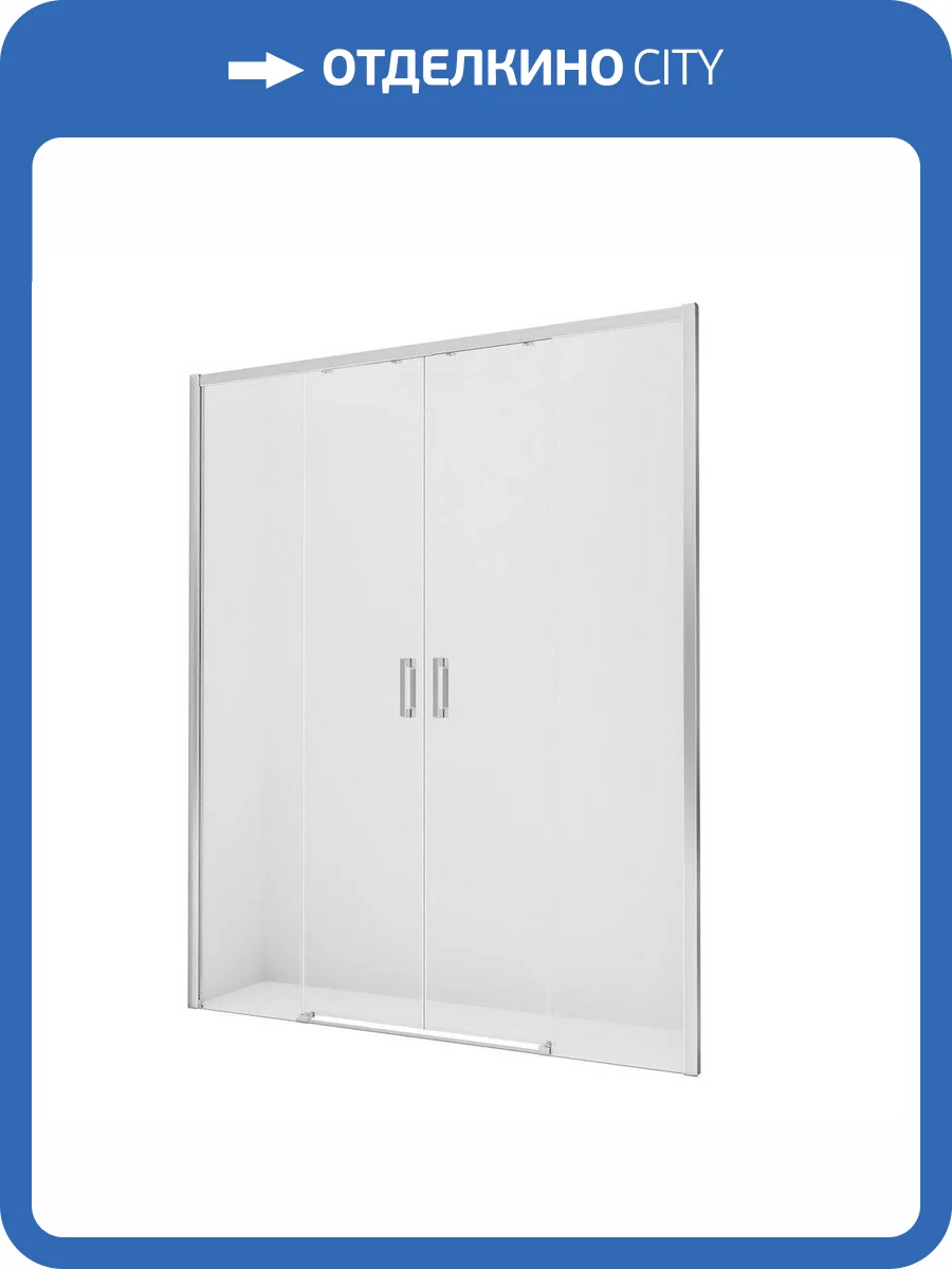 Дверь в нишу NEW TRENDY PRIME 130x200 D-0356A (хром) фото 9