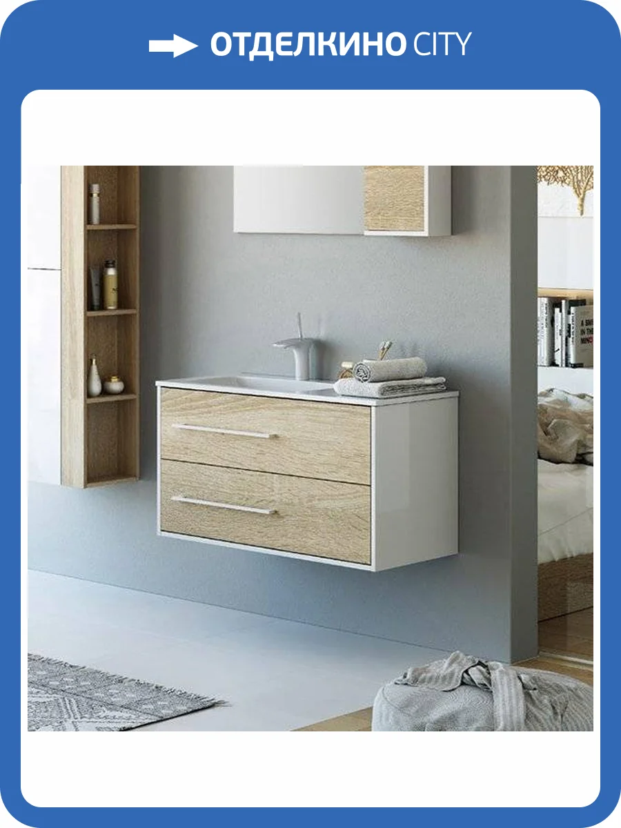 Тумба с раковиной Aqwella 5 stars Miami 90 L фото 7