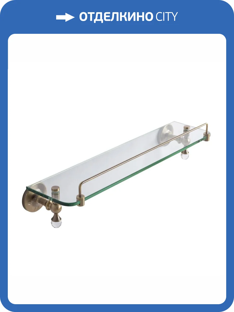 Полка Art&Max Antic Crystal AM-E-2682SJ-Br бронза фото 3