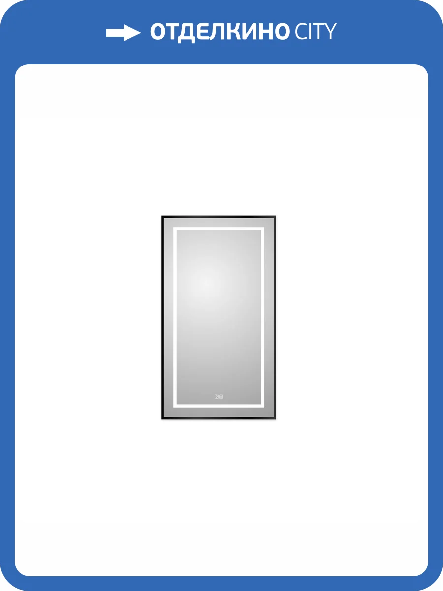 Зеркало BelBagno SPC-KRAFT-500-900-LED-TCH-WARM-NERO с подсветкой и подогревом, Черный фото 7