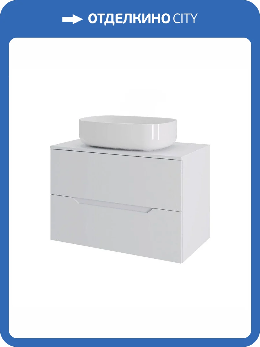 Тумба с раковиной Orange Line Li-70TuwMDF+B07-540W белый матовый, 70 см фото 10
